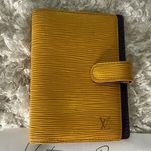 Louis Vuitton Agenda Yellow and Purple Interior